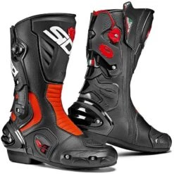 Stivali Moto Racing Sidi VERTIGO 2 Nero Rosso Fluo