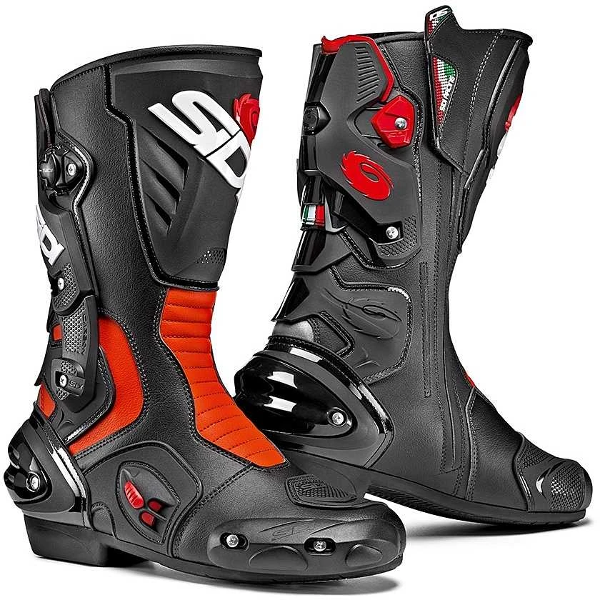 Stivali Moto Racing Sidi VERTIGO 2 Nero Rosso Fluo 1 Stivali Moto Racing Sidi VERTIGO 2 Nero Rosso Fluo