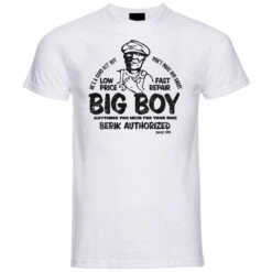 T-Shirt Berik 2.0 Bianca Big Boy Girocollo Stampa Nera