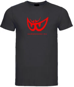 T-Shirt Berik 2.0 Girocollo Outletmoto Stampata Nero Occhio Rosso