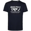T-Shirt Berik Girocollo Outletmoto 2 Stampata Nera Logo Bianco Berik